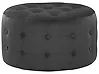 Pouf TAMPA Samtstoff Schwarz