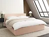 Bett mit Stauraum ORBEY Bouclé Beige 160 x 200 cm