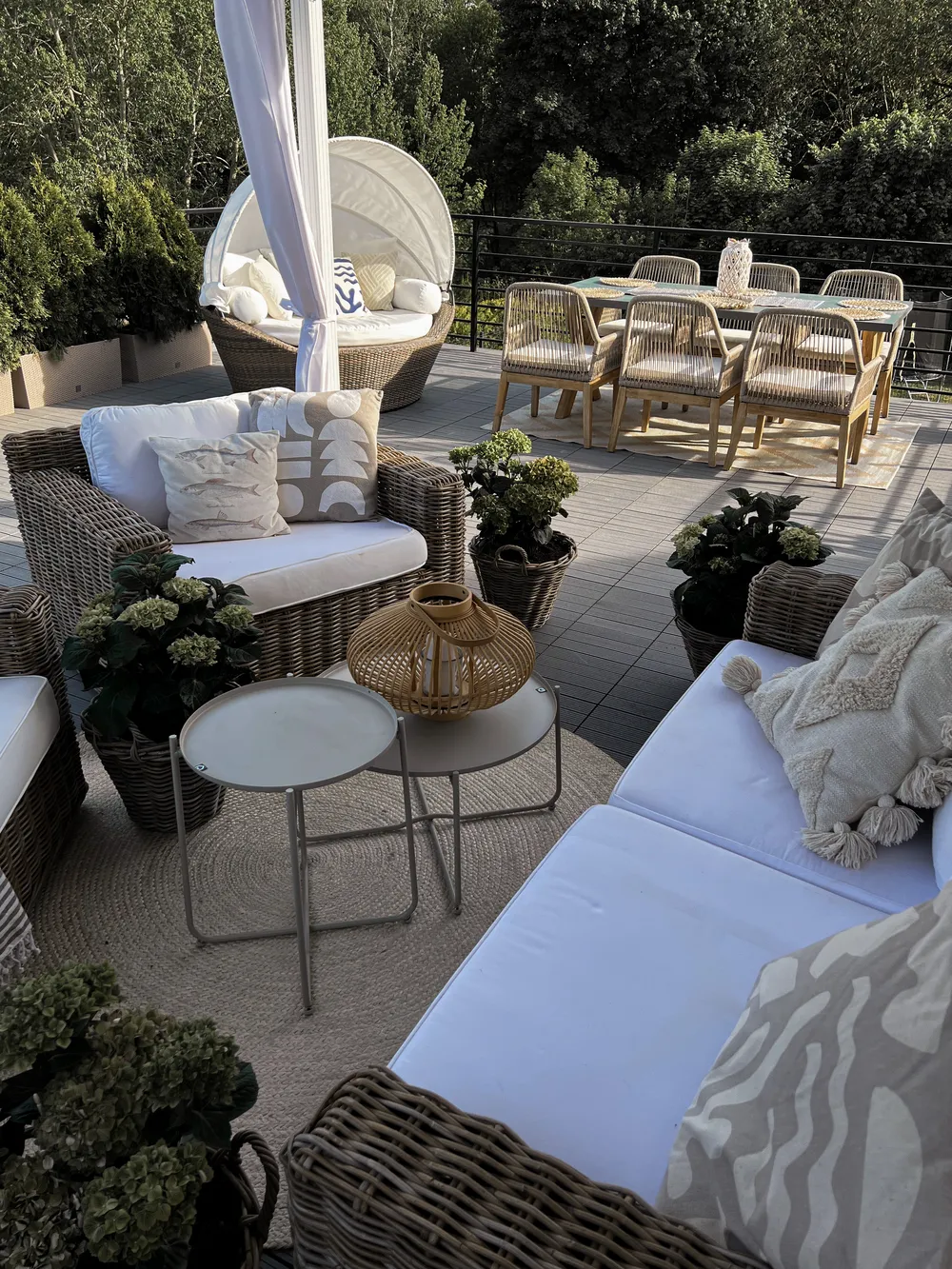 Gartenmöbel Set 6-Sitzer OLBIA inkl. Kissen Beige_831972