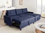 Eckschlafsofa 4-Sitzer FLAKK mit Stauraum Stoff Marineblau linksseitig_989282