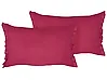 Dekokissen 2er Set SASSAFRAS 30 x 45 cm Leinen Burgunderrot Ohne Muster