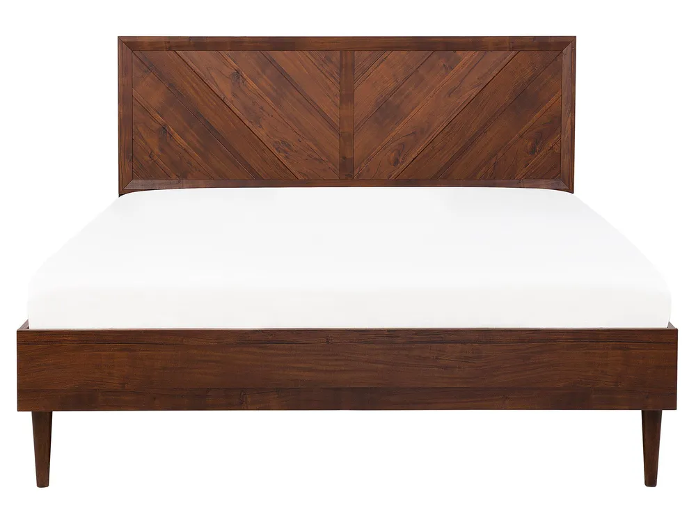 Bett mit Lattenrost MIALET 160 x 200 cm Dunkelbraun_748141