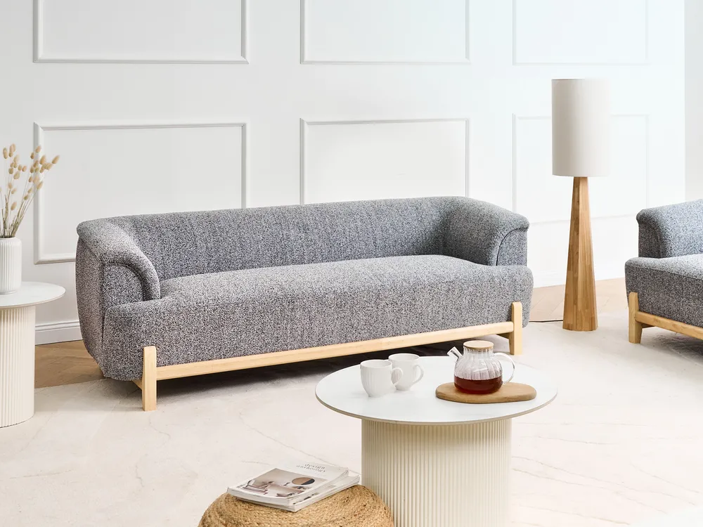 Sofa 3-Sitzer ALNOR Stoff Dunkelgrau