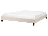 Bett ohne Kopfteil Stoff ROANNE 180 x 200 cm Beige_724133