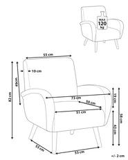 Armchair PLASSEN Fabric Light Beige_1012172