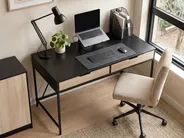 Schreibtisch JENA 120 cm 60 cm mit Schubladen Schwarz_1082698