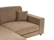 Ecksofa 3-Sitzer LOFOTEN Stoff Braun rechtsseitig_1098864