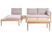 Garden Lounge Set with Table 3 Seater TALLA Acacia Wood Light Brown_1153651