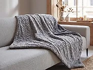 Blanket SARASWATI 150 x 200 cm Light Grey_1184904