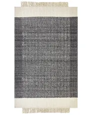 Teppich ATLANTI Schwarz 160 x 230 cm Wolle_847276