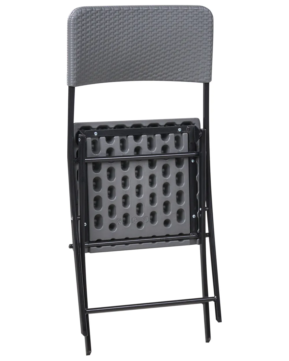 Bistro Set Folding TRAPPETO Grey_1033316