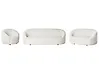 Sofa Set 6-Sitzer MALUNG Samtstoff Cremeweiß
