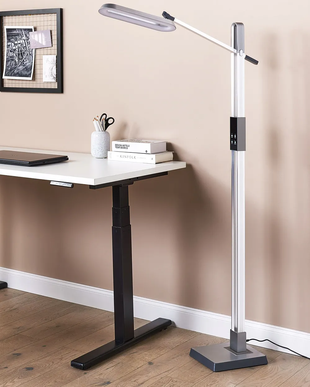 LED Floor Lamp AQUARIUS with Dimmer Metal Silver_867341