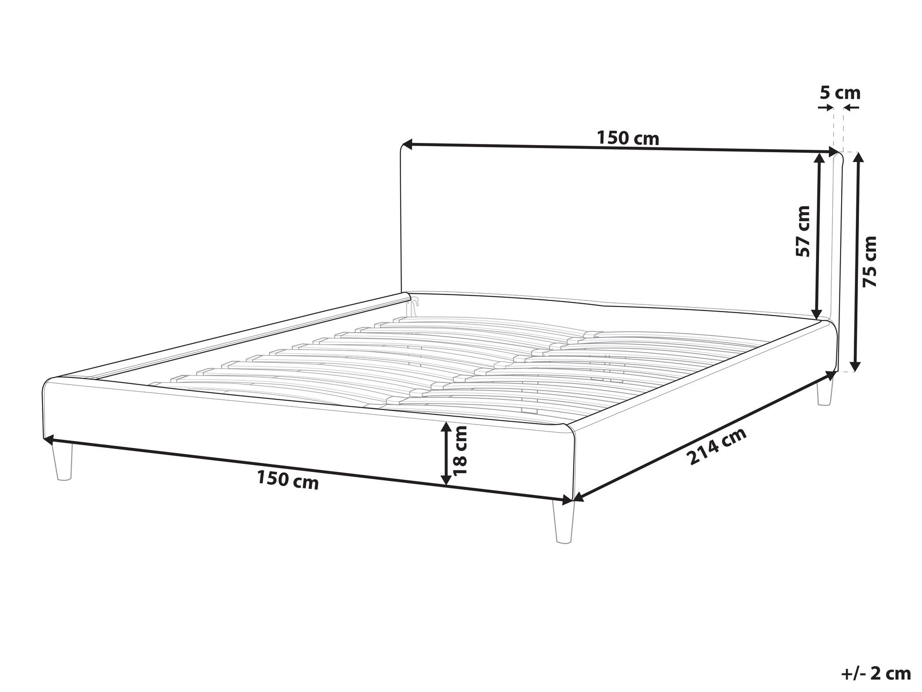 Bettrahmenbezug Samtstoff FITOU 140 x 200 cm Rosa_876113