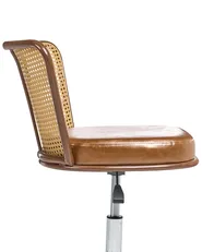 Desk Chair ROSWELL Faux Leather Brown_997537