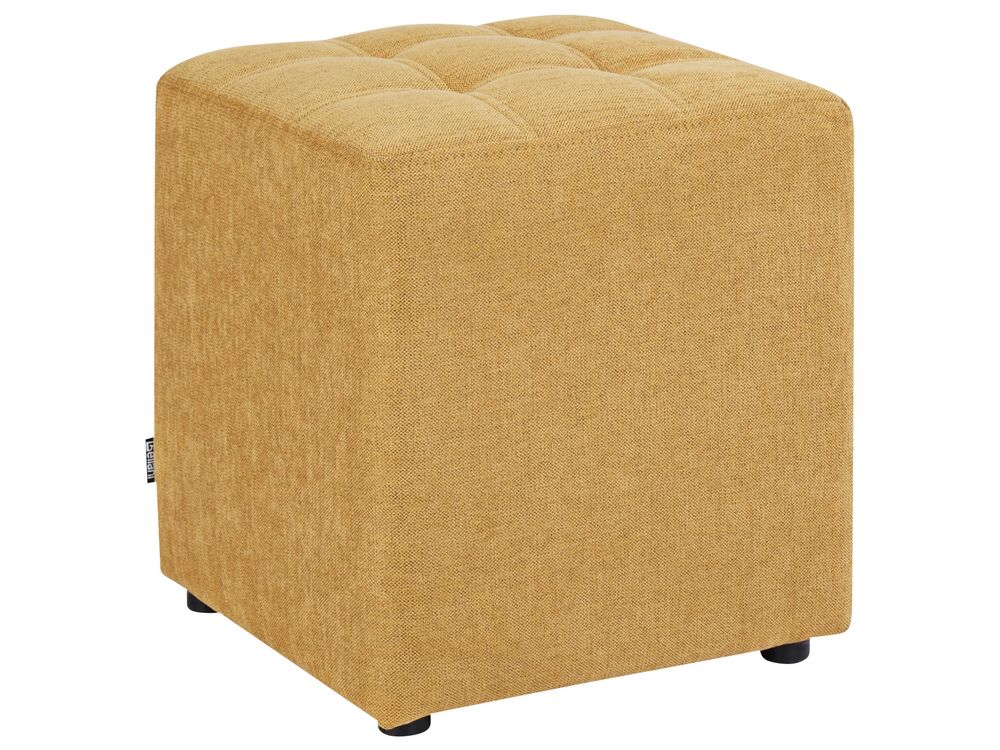 Pouffe KANSAS Fabric Yellow