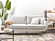 Sofa 3-Sitzer VESALA Stoff Cremeweiß_950724
