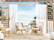 Garden Lounge Set with Table 4 Seater SIBARI Rattan Natural_803294