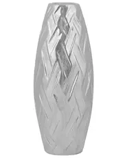 Dekovase ARPAD 33 cm Steinzeug Silber_733678