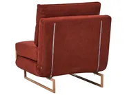 Living Room Set 6 Seater JERSLEV Fabric Red_1013545