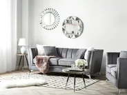 Sofa Set 5-Sitzer GAULA Samtstoff Grau_720518