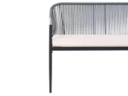 Lounge Set mit Tisch 4-Sitzer FLERO Polyrattan Schwarz_1079403