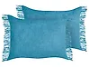 Dekokissen 2er Set MABA 50 x 35 cm Baumwolle Blau Ohne Muster