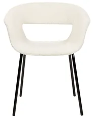 Esszimmerstuhl 2er Set ELMA Bouclé Cremeweiß_887298