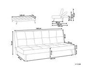 Schlafsofa 3-Sitzer HASLE Stoff Beige_952012