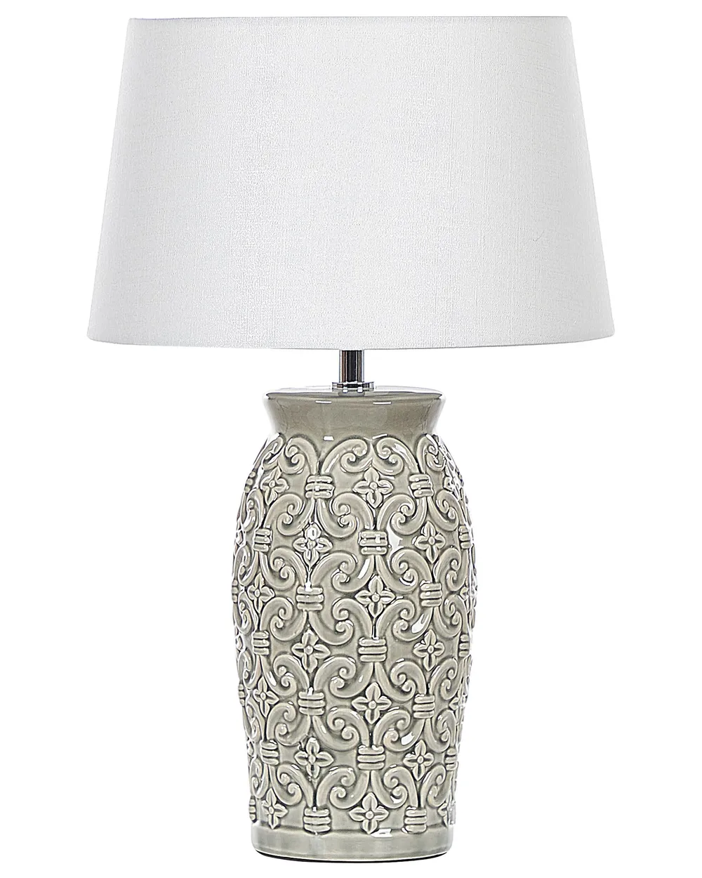 Tischlampe KHOPER Keramik Grau