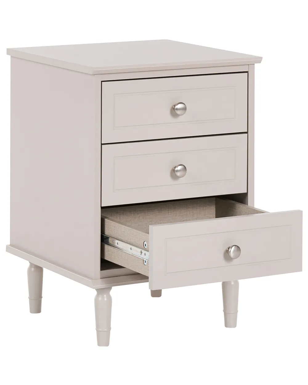 3 Drawer Bedside Table OBERON Beige_1135059