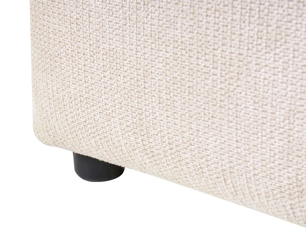 Bett mit Stauraum NOYON Stoff Hellbeige 160 x 200 cm_1056112
