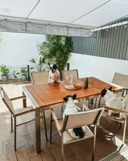 Gartenmöbel Set 6-Sitzer GROSSETO Eukalyptusholz Braun / Beige_983680