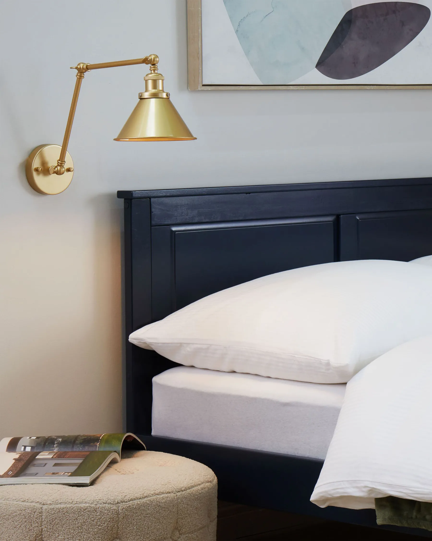 Set of 2 Wall Lamps NARVA Adjustable Metal Gold_879613