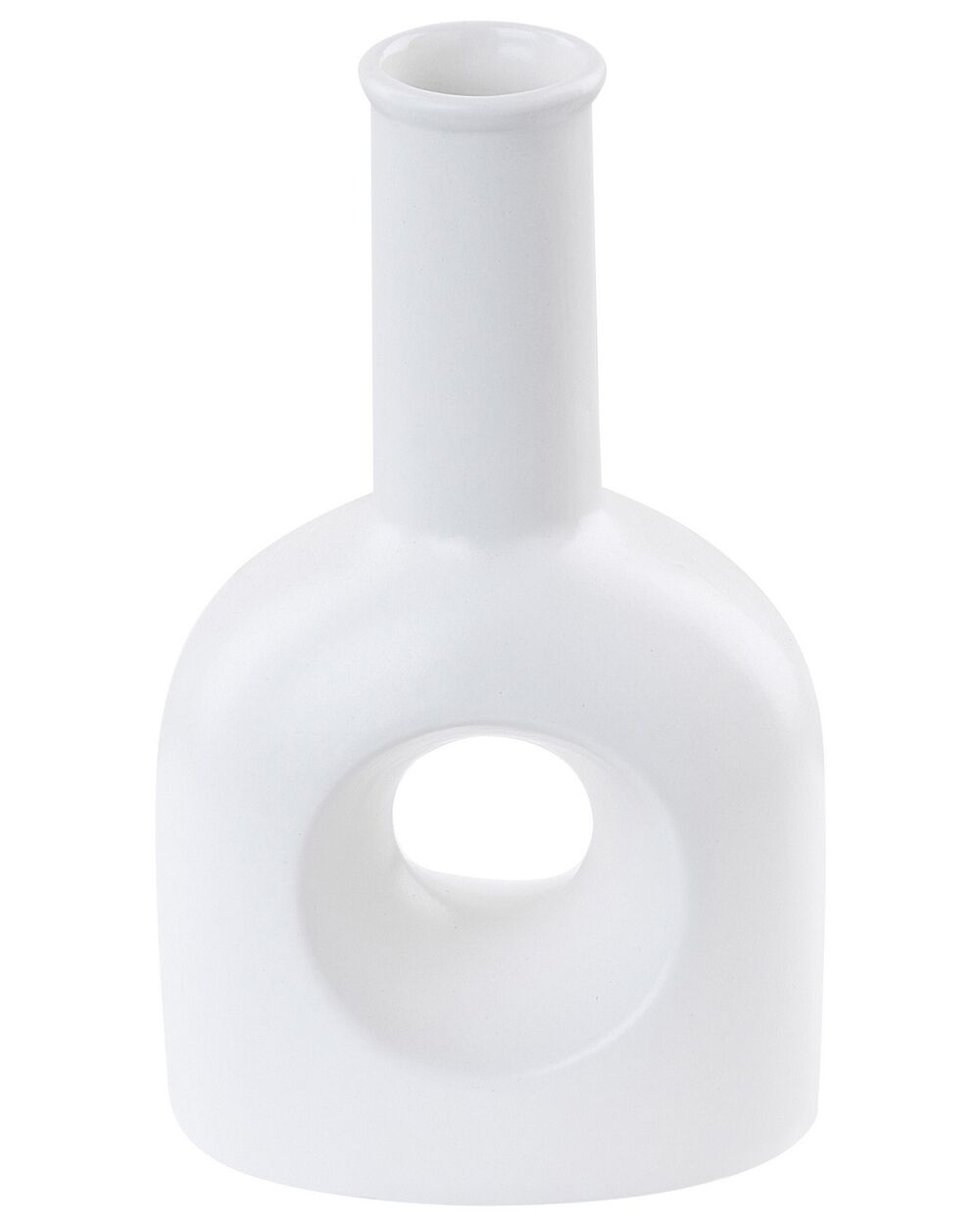 Flower Vase THEBES 22 cm Ceramic White