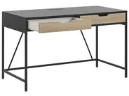 Schreibtisch JENA 120 cm 60 cm mit Schubladen Schwarz_790272