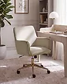 Schreibtischstuhl ALTONA Samtstoff Beige