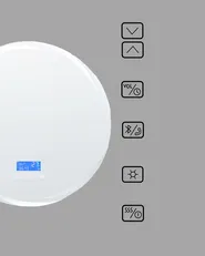 Kopalniško ogledalo LED TANAY 60 cm 60 cm z zvočnikom Bluetooth Silver_940468