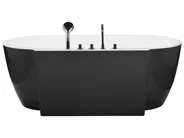 Freistehende Badewanne ROTSO 170 x 80 cm Schwarz / Weiß_811204