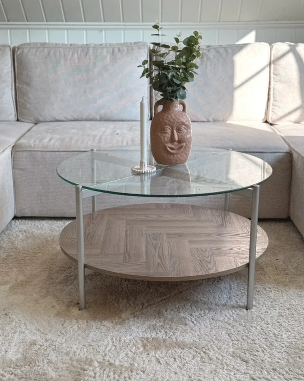 Couchtisch LOVELL Sicherheitsglas Silber_982606