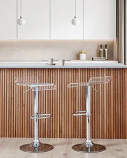 Set mit 2 Barstühlen NEUM drehbar Transparent_915140