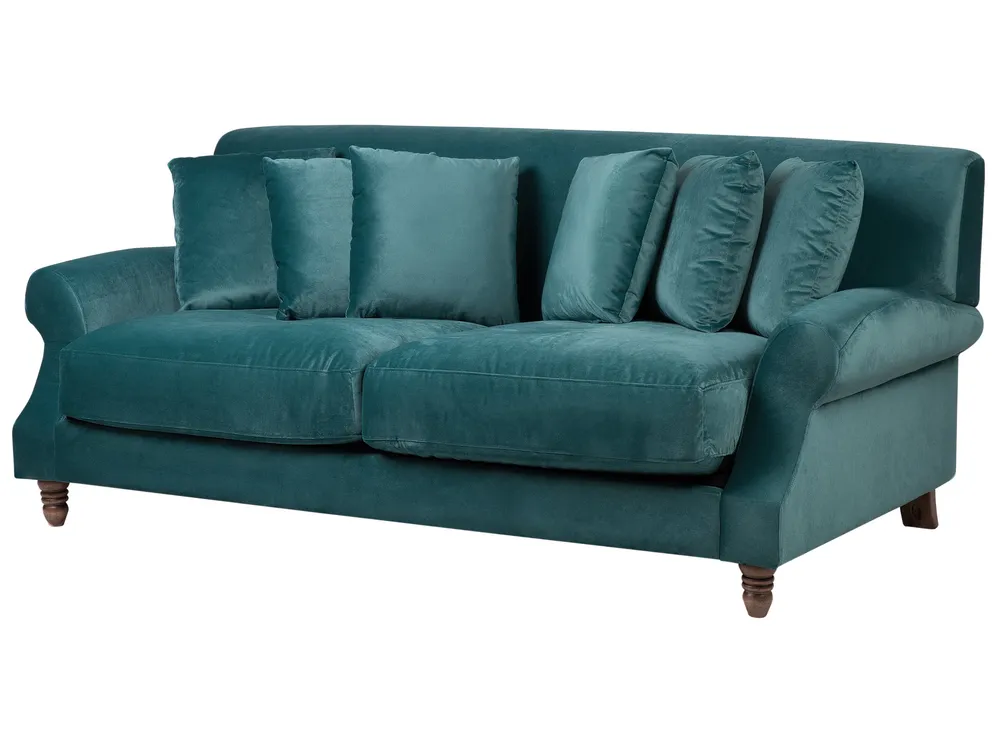 Sofa 2 Seater EIKE Velvet Teal_733456