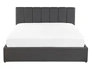 Bed met opbergruimte DREUX Kunstleer Donkergrijs 140 x 200 cm_793249