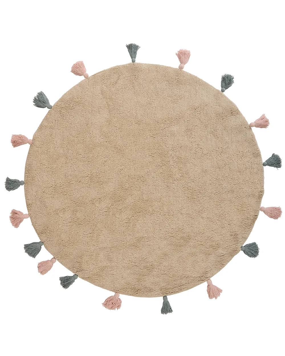Kindervloerkleed KODINHI  Beige ø 120 cm Katoen