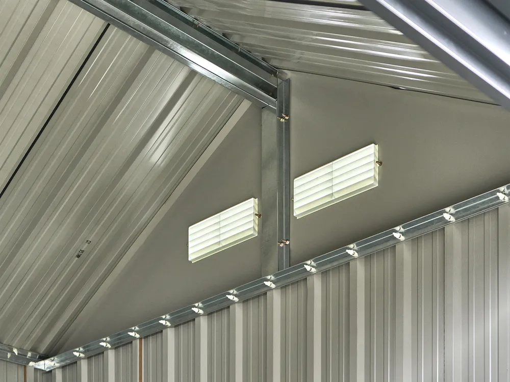 Gerätehaus NOCCIANO 313 cm 220 cm Metall Braun_1020016
