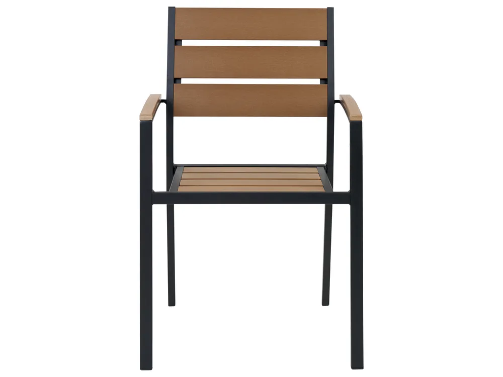 Gartenmöbel Set 6-Sitzer VERNIO Braun / Schwarz_862896