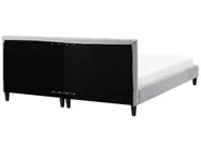 Bett mit Lattenrost Stoff FITOU 180 x 200 cm Hellgrau_709623