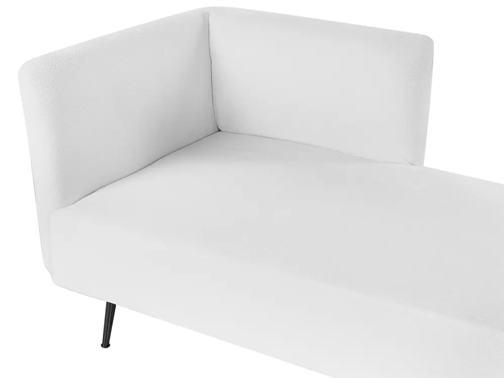 Left-Hand Chaise Longue RIOM Fabric White_877258