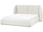 Bett mit Stauraum MONESTIER Stoff Cremeweiß 180 x 200 cm_972617