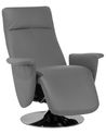 Relaxfauteuil PRIME inclusief voetensteun Kunstleer Grijs